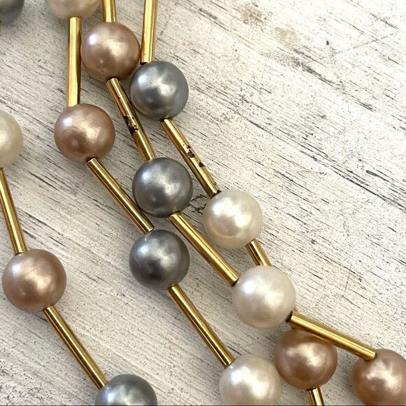 Avon faux Pearl multi strand necklace - Picture 6 of 12
